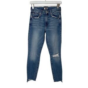 Mother Looker Ankle Step Fray Jeans Exposed Secret Sister Distressed Skinny 26